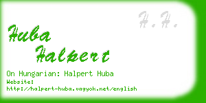 huba halpert business card